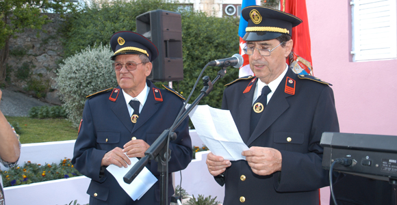 Predsjednik DVD-a grada Makarske na otvaranju izložbe povodom 70.-te obljetnice osnutka Društva